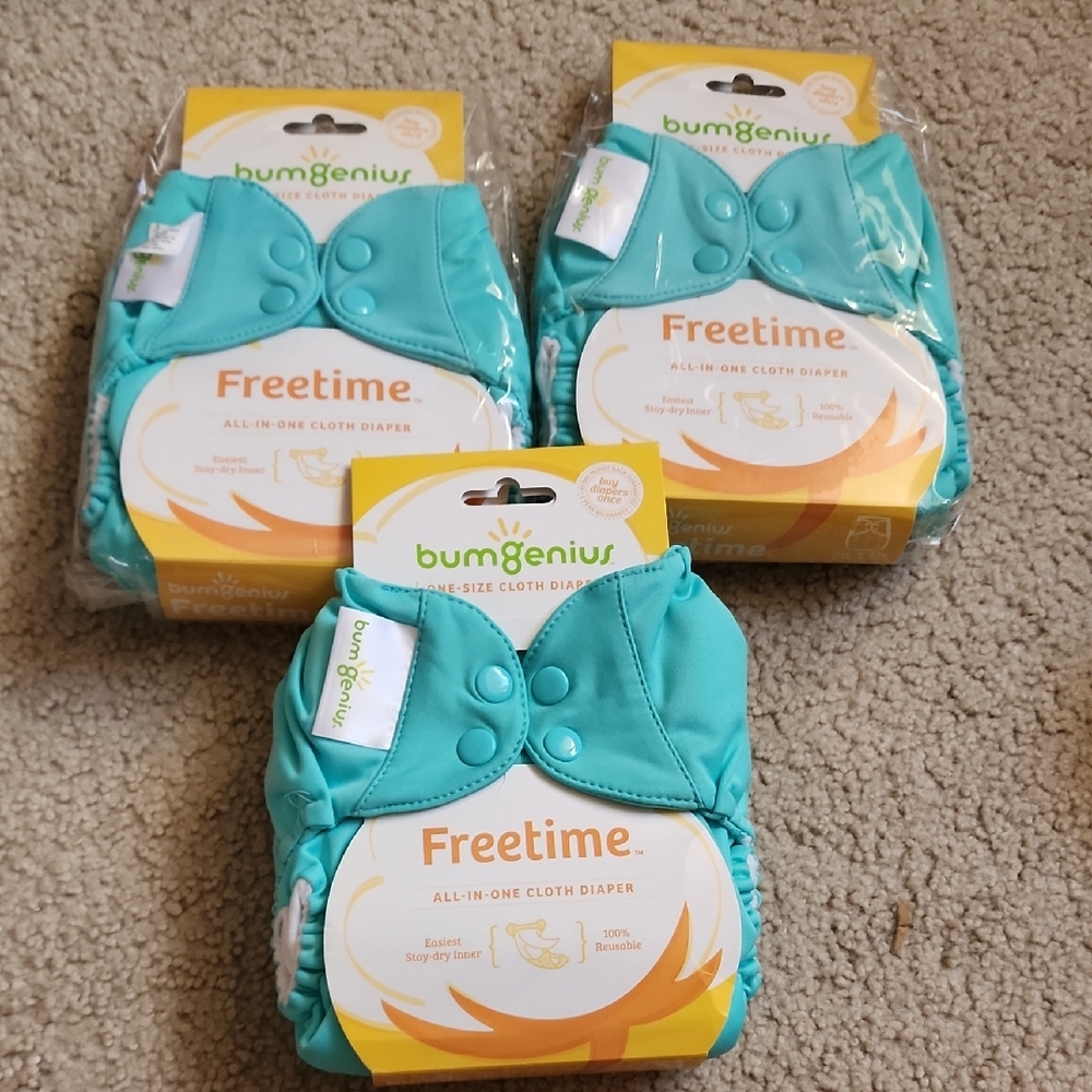 BumGenius Freetime Turquoise Cloth Diaper